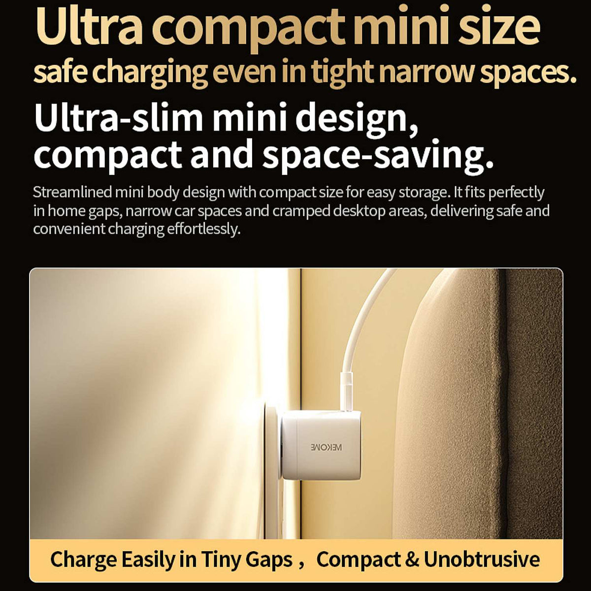 45W Smart Display USB C Fast Charger with Foldable Plug