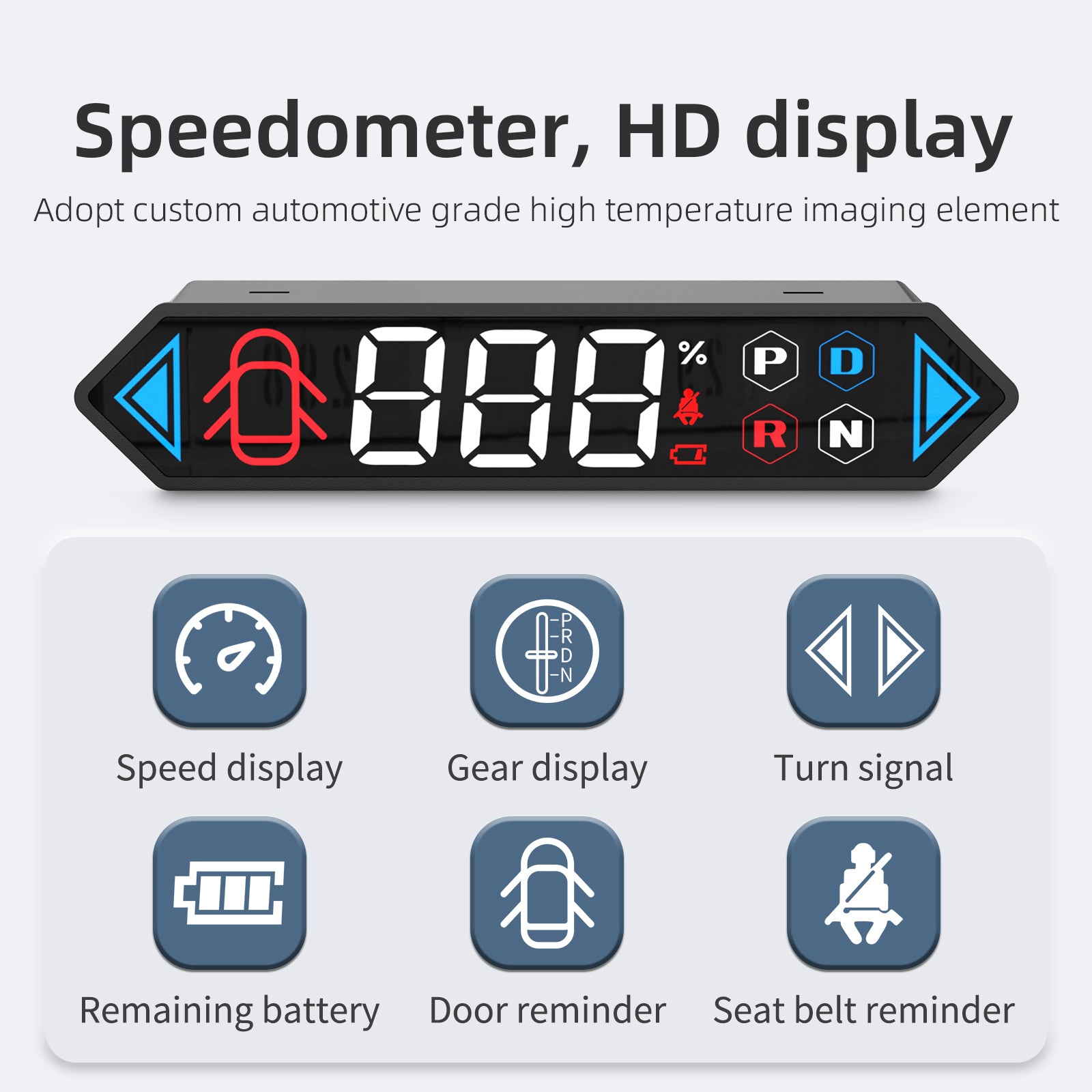 VERKOKAPPA Tesla Heads up Display Mini HUD Model 3/Y 2019-2023 Embedded Design HD Speedometer Display Speed (T5)